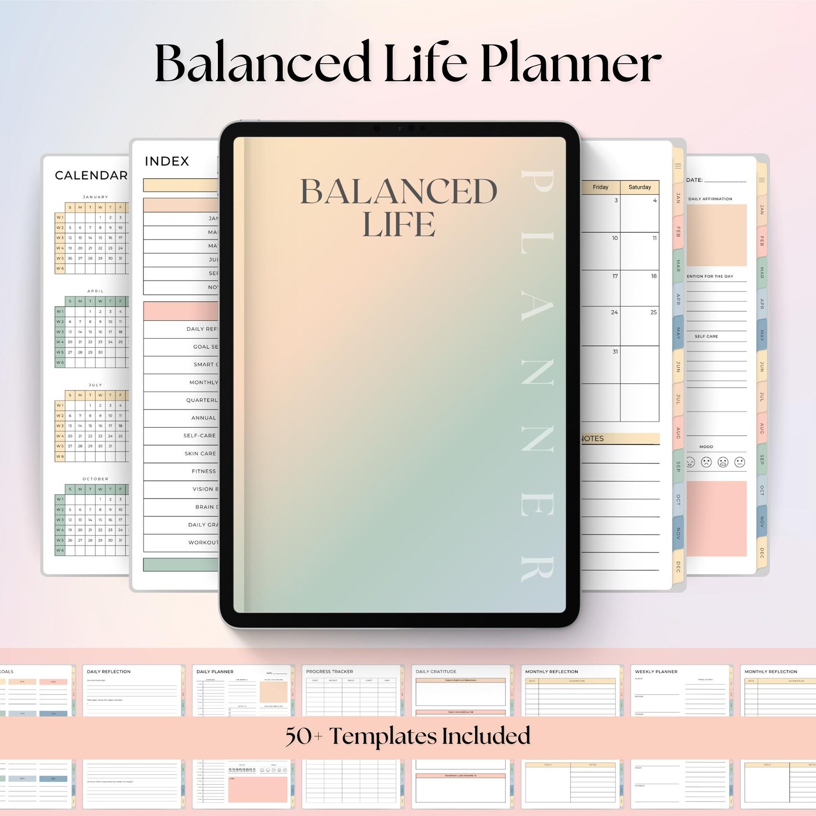 2025 Rainbow Life Planner Printable | Daily Weekly Monthly Undated ...