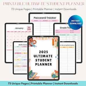 Academic Student Planner Spreadsheet, School Assignment Tracker Google Sheets, College Study Tracker Template,University Planner Spreadsheet
