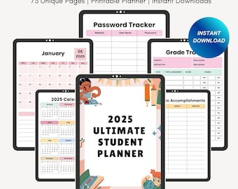 Academic Student Planner Spreadsheet, School Assignment Tracker Google Sheets, College Study Tracker Template,University Planner Spreadsheet