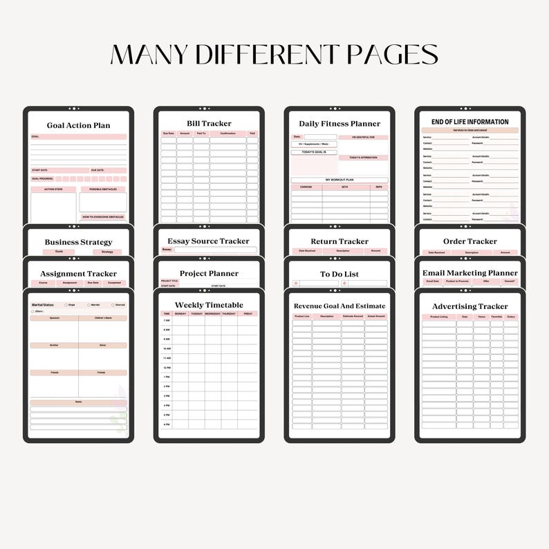 End of Life Planner Fillable Printable PDF, What If Binder Bundle, Just ...