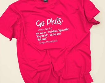 T-shirt de baseball rouge « Go Phils » des Phillies