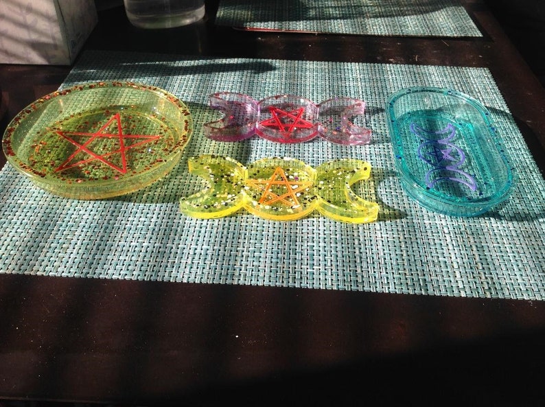 Wiccan Trays Incense Holders