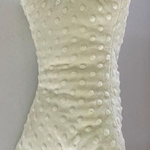 Neck Pillow / Soft Light Celery color  Dot Minky Fabric