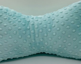 Neck Pillow / Soft Light Aqua Minky Fabric