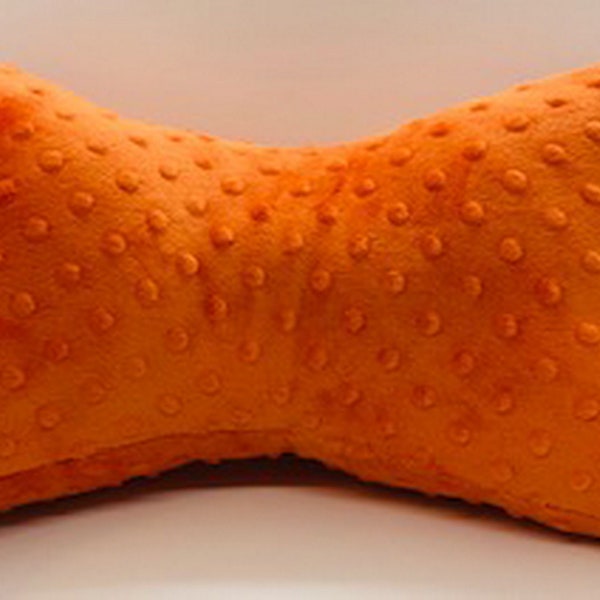 Neck Pillow / Orange Minky Dot Fabric