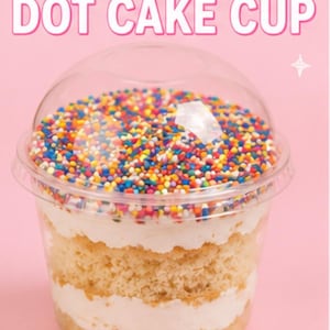 Viral Dot Cake Cup | Birthday Cake Dessert Jar | Rainbow Sprinkle Cake | TikTok Inspired Sweet Treat