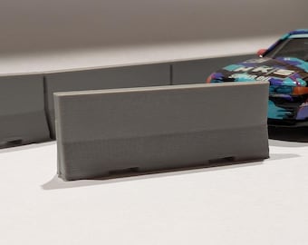 Concrete Jersey Barriers - 1/64 Scale, S Scale, Hot Wheels Scale - 12 pack