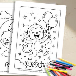 Emotions Coloring Page for Kids Ages 3–9 | Printable PDF | Joyful, Sad, Calm Feelings Activity | Color Splash Series