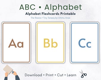 ABC Alphabet Flashcards: Kids Learning Cards (Printable PDF)