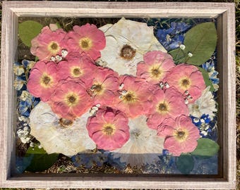 Cornice per bouquet pressato / Conservazione dei fiori da matrimonio / Ricordo floreale personalizzato / Cornice con fiori commemorativi / SOLO ACCONTO