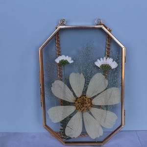 Pressed flowers art Pressed flower frame Dried flowers Botanical wall art Window hangings Flowers decor Wildflower Art Boho Flower Decor