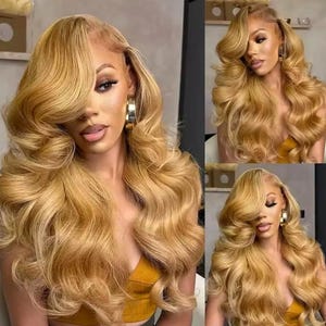Human Hair Honey Blonde Lace Front Wig