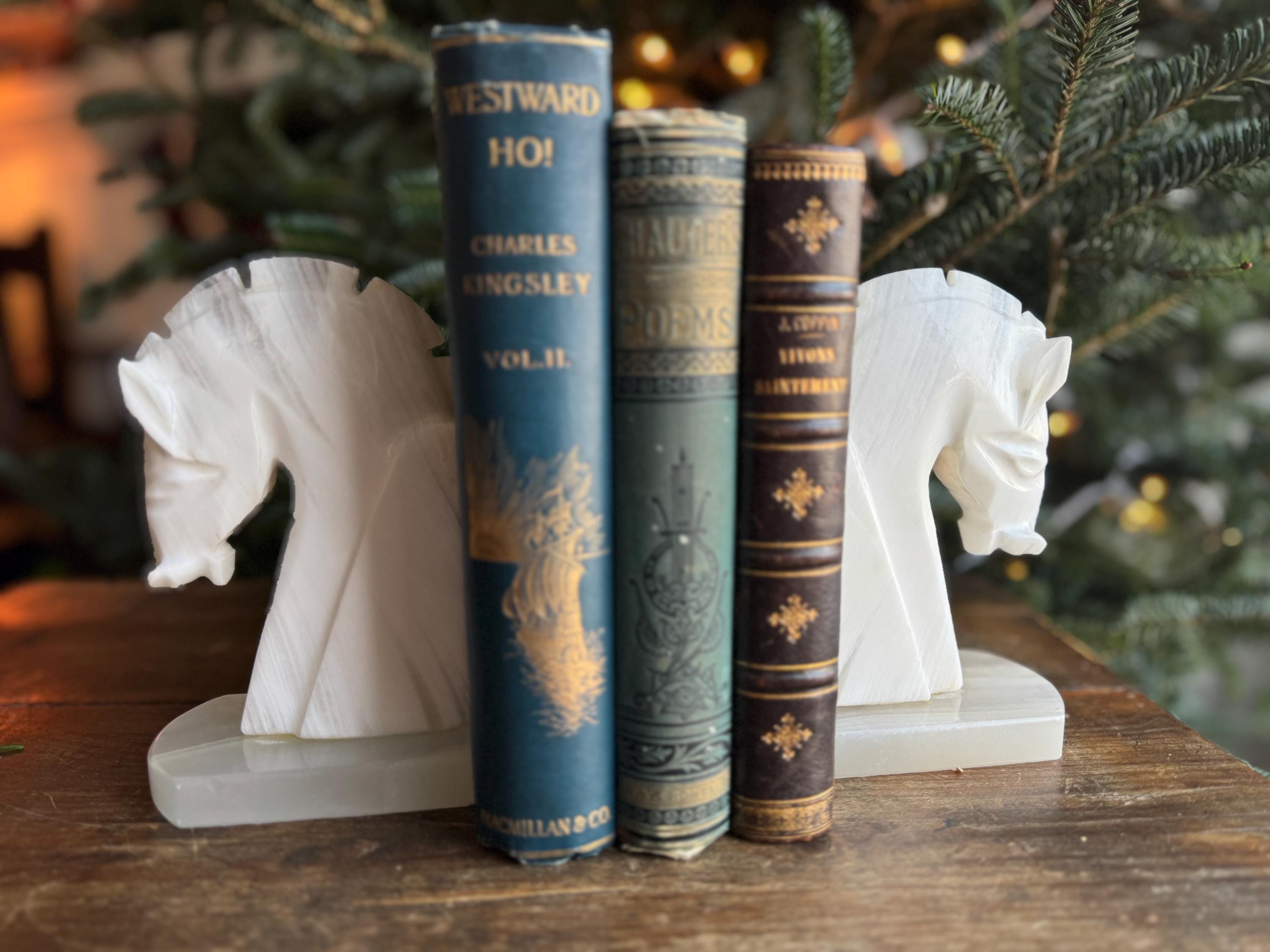 Onyx Horse Bookends - Etsy