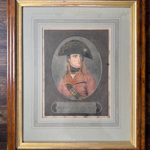 Antique Framed Napoleon Bonaparte Etching by Jean-Baptiste Morret, 1800-1804