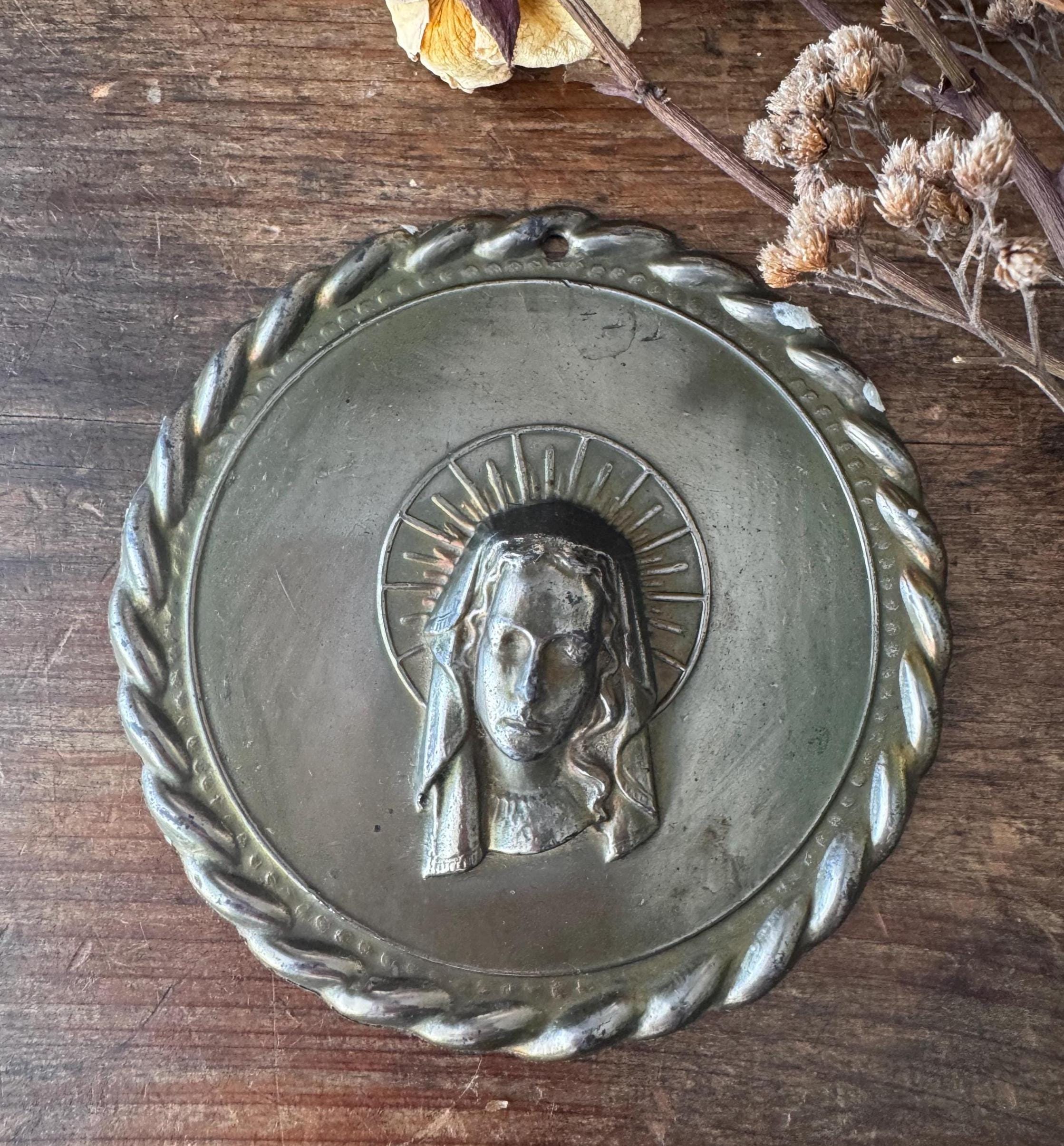 マリア　壁掛け　プレート　アンティーク　ビンテージ Mary Vintage Plaque - Etsy