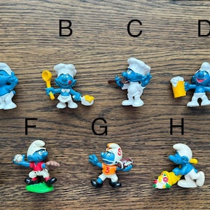 Vintage Smurf Figures: 1970s-80s Schleich/Peyo PVC Toy - YOU CHOOSE