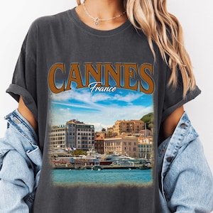 Cannes France Shirt, Comfort Colors Shirt, Cannes City Gift, Cannes Retro Shirt, France Vacation Gift Shirt, French Travel Gift