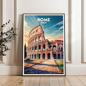 Rome Poster, Italy Travel Poster, Rome Italy Print, Rome Wall Art, Rome Landscape Print, Rome City Gift, Rome Gift Art Lovers