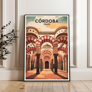 Cordoba Poster, Cordoba Travel Poster, Cordoba Spain Print, Cordoba Wall Art, Cordoba Cityscape Poster, Cordoba Travel Gift