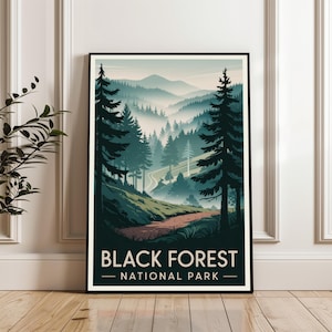 Black Forest Wall Art, Black Forest Poster Print, Germany Poster,   Black Forest Cityscape Print, Black Forest Travel Gift Poster