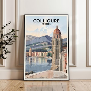 Collioure Poster, Collioure Travel Artwork, France Wall Art Print, Coastal Landscape Poster, Collioure Gift Art, Collioure City Gift