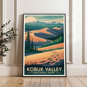 Kobuk Valley National Park Poster, Kobuk Valley Travel Poster, Alaska Wall Art, Kobuk Valley Landscape Print, Kobuk Valley Art