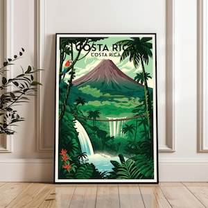 Costa Rica Poster, Costa Rica Travel Poster, Costa Rica Print, Costa Rica Wall Art, Costa Rica Cityscape Poster, Costa Rica Travel Gift