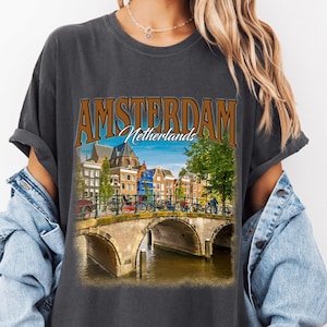 Amsterdam Shirt, Bicycles Netherlands Shirt, Comfort Colors Shirt, Amsterdam TShirt, Amsterdam Crewneck, Amsterdam Tee, Travel Gift