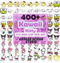 Kawaii Kitty Png/Jpg/Pdf/Svg/Eps/Dxf - by Akshar design Studio