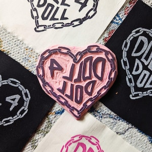 DOLL 4 DOLL Hand-Printed t4t Trans Linocut Patch