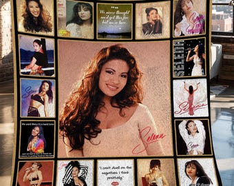 Selena Quintanilla Christmas Fleece Blanket, Selena Quintanilla Vintage Personalized Fleece Blanket, Fleece Blanket, Christmas Gifts