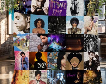 Prince Purple Christmas Fleece Blanket, Prince Purple Vintage Personalized Fleece Blanket, Personalized Fleece Blanket, Christmas Gifts