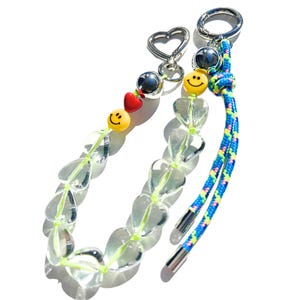 Edge Croissant Happy Face Bag Charm Keyring main image 1