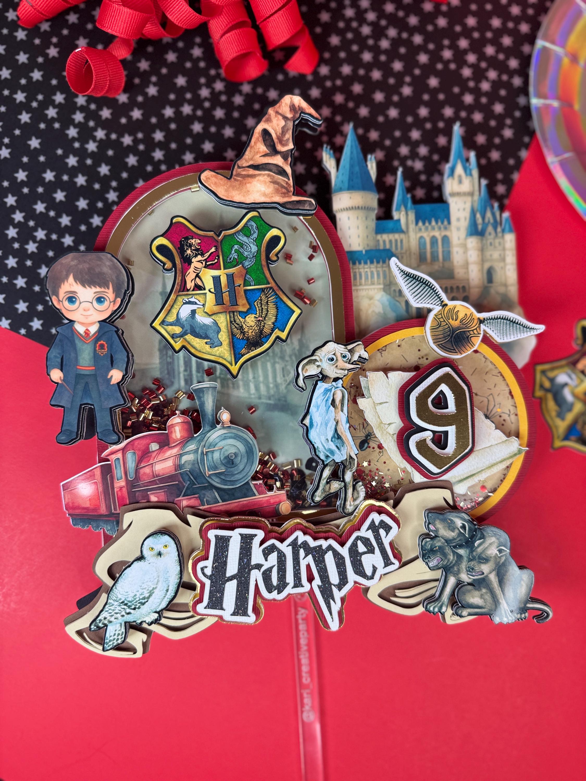Wizard School Cake Topper/ Wizard party decor/ Magical party decor/ Wizard cake topper