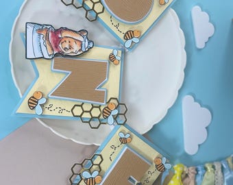 Winnie the Pooh High Chair/ Winnie the Pooh 1st Birthday banner/ Winnie the Pooh banner/ Winnie the Pooh party decor/ 1st birthday decor