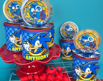 Sonic custom Pringles / Personalized Chip Cans/ Sonic party decor/ Sonic chip cans