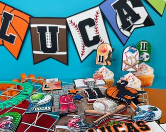 Sports Banner/ Basketball banner/ Sports party decor/ Football party/ Soccer party decor