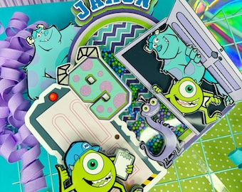 Monster Inc inspired cake topper/ Monster Inc party decor/ Monter ainc birthday party