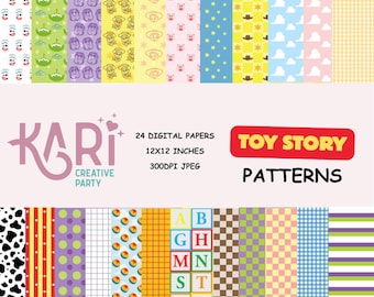 Toy Story Digital Papers/ Toy Story Backgrounds (Instant Download)/ Toy Story clipart bundle/ Digital paper for scrapbooking