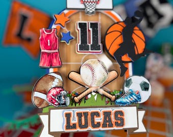 Sports Cake Topper/ Basketball cake topper/ Sports teens cake topper/ Teenagers cake topper