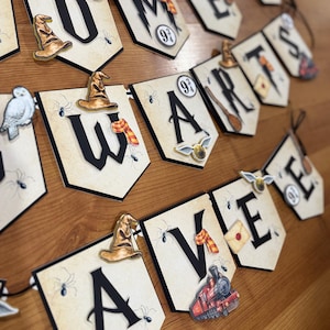 Personalized Wizard banner – Magical Party Decoration for Wizard - Wizard birthday banner- Wizard school theme party