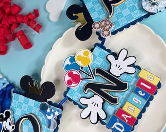 Disneyland-inspired First Birthday High Chair Banner/ Mickey Mouse High Chair Banner