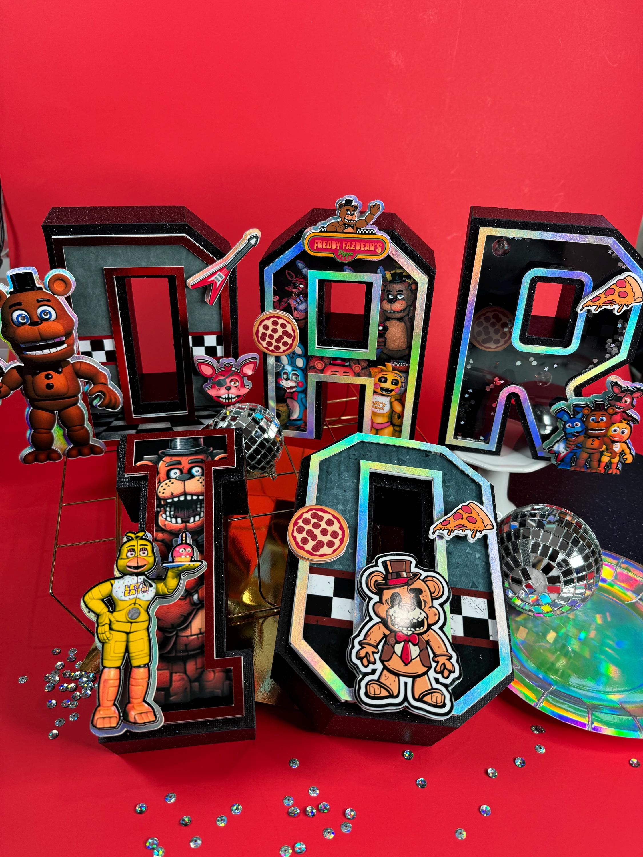 Five Nights at Freddy's 3d letter and number/ Five Nights at Freddy's party decor/ Five Nights at Freddy's birthday