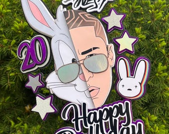 Bad Bunny Inspired Cake Topper/ Benito Cake topper