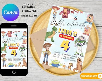Toy Story birthday invite/ Editable Toy Story invite/ Infinity and Beyond Invite/ Toy Story birthday invitation/ Toy Story printable invite