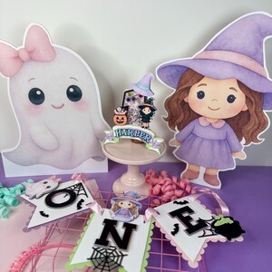 Spooky One Halloween Birthday Decoration /Halloween Party decor/ Girl spooky theme/ Boo high chair banner