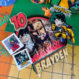 Hero academy cake topper / academy cake topper / hero cake topper / anime cake topper