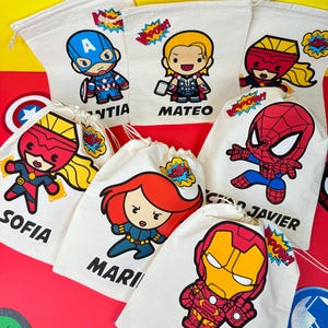 Superhero Party Favor Bags/ Comic Book Birthday Treat Bags