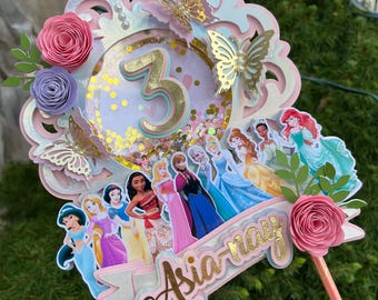 Princess Cake Topper/ Princesses Party Decor