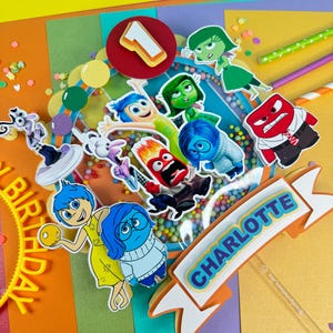 My anxiety cake topper/ emotions cake topper/ inside out birthday/ inside out 2 party / inside out cake topper inspired movie